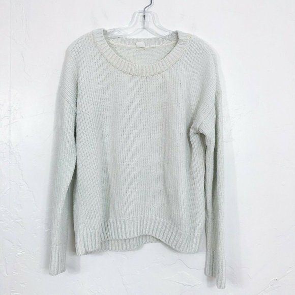 GAP Sweaters - Gap Ivory Chenille Scoop Neck Pullover Sweater
